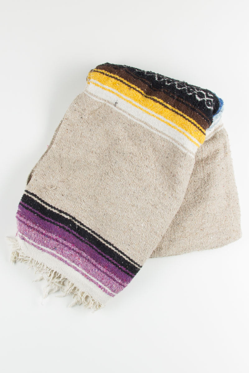 Tan Multicolored Baja Blanket