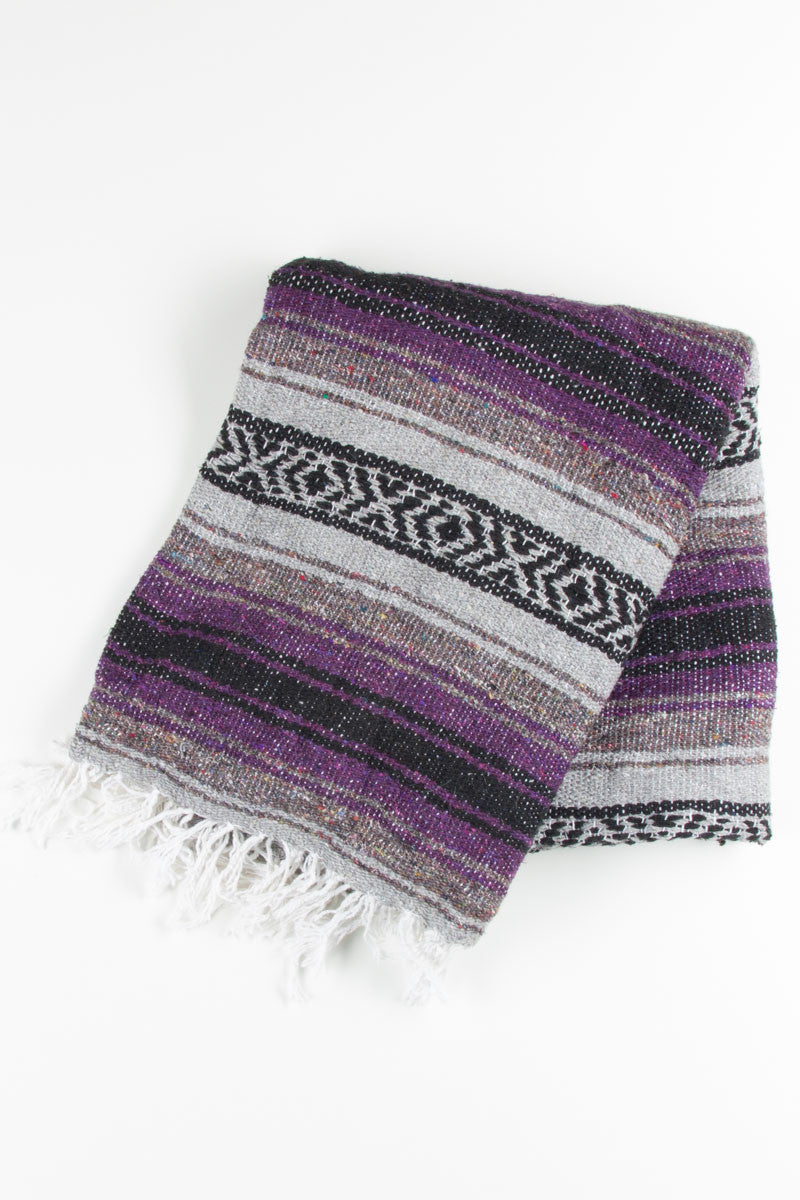 Purple & Grey Baja Blanket