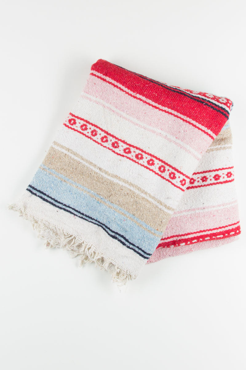 Multicolored Striped Baja Blanket