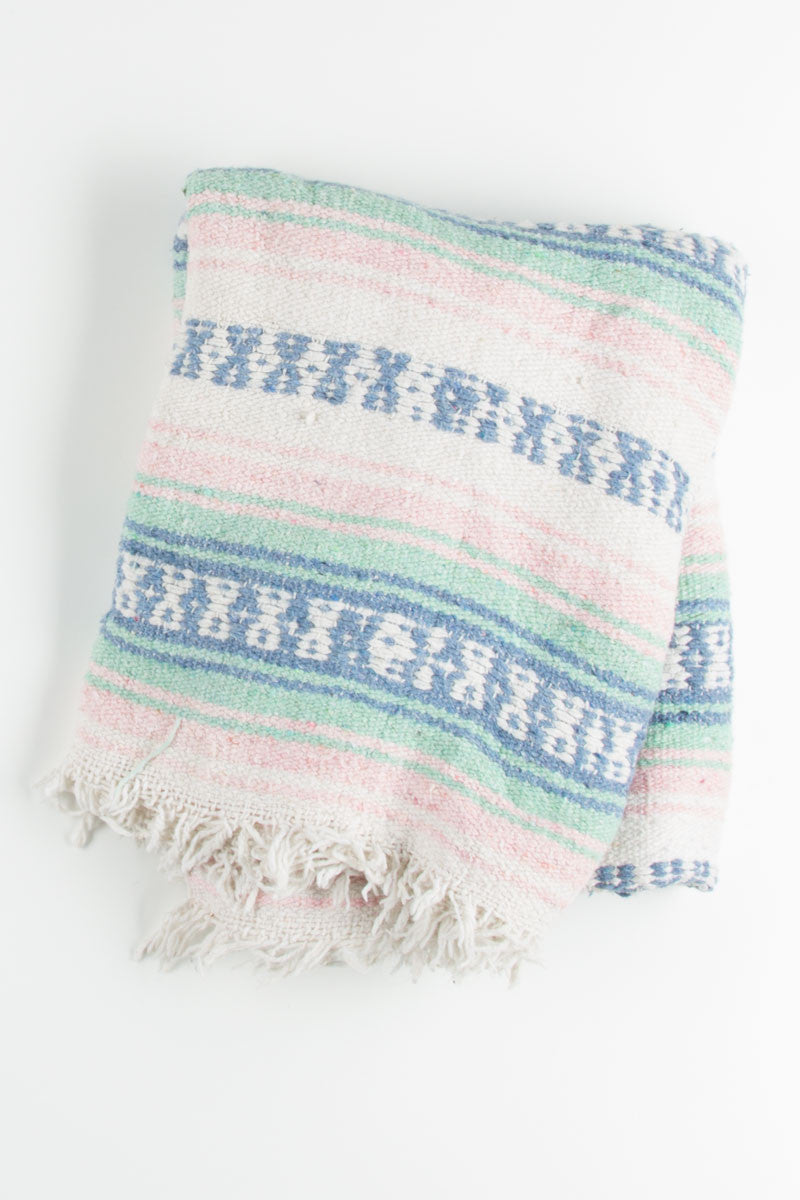 Pastel Striped Baja Blanket