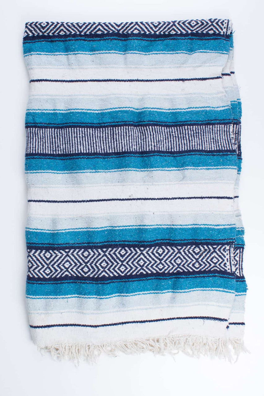 Teal Woven Baja Blanket