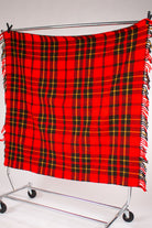 Vintage Red Tartan Faribo Blanket (1970s)