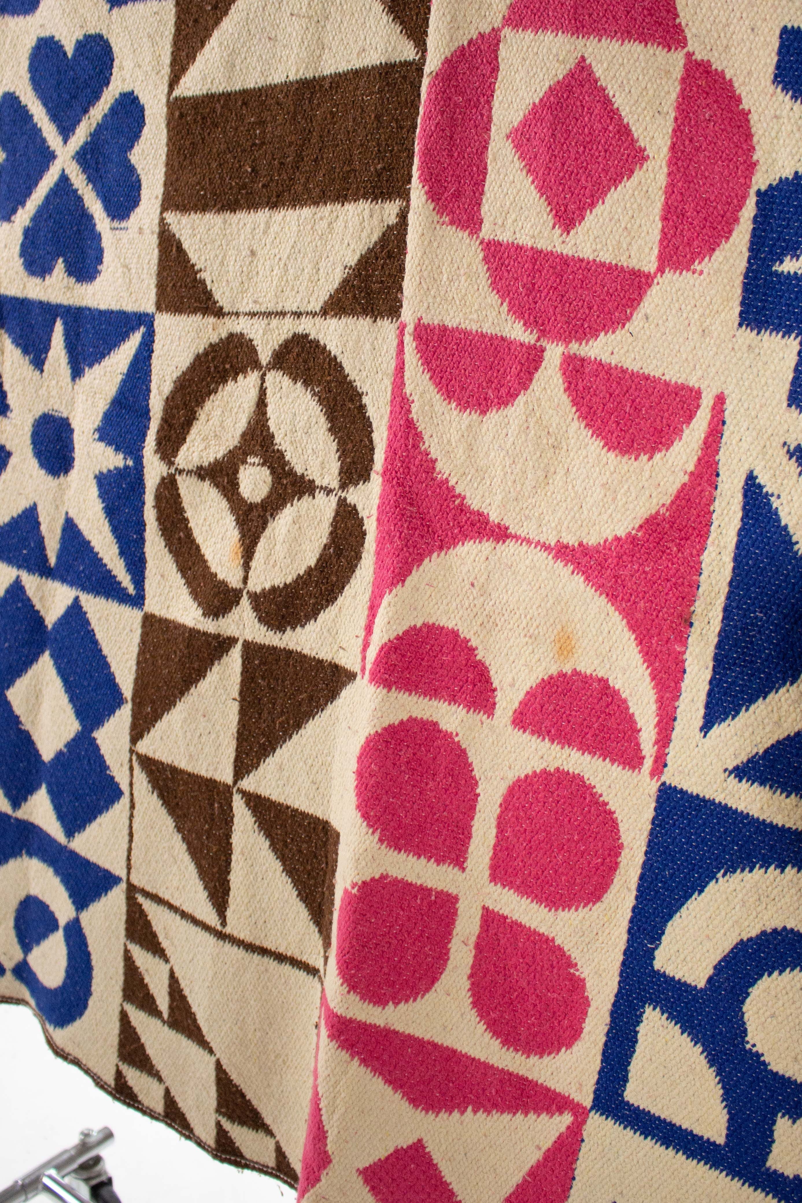 Vintage Icon Squares Blanket (1970s)