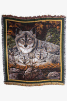 Vintage Wolf Family Blanket (1990s)