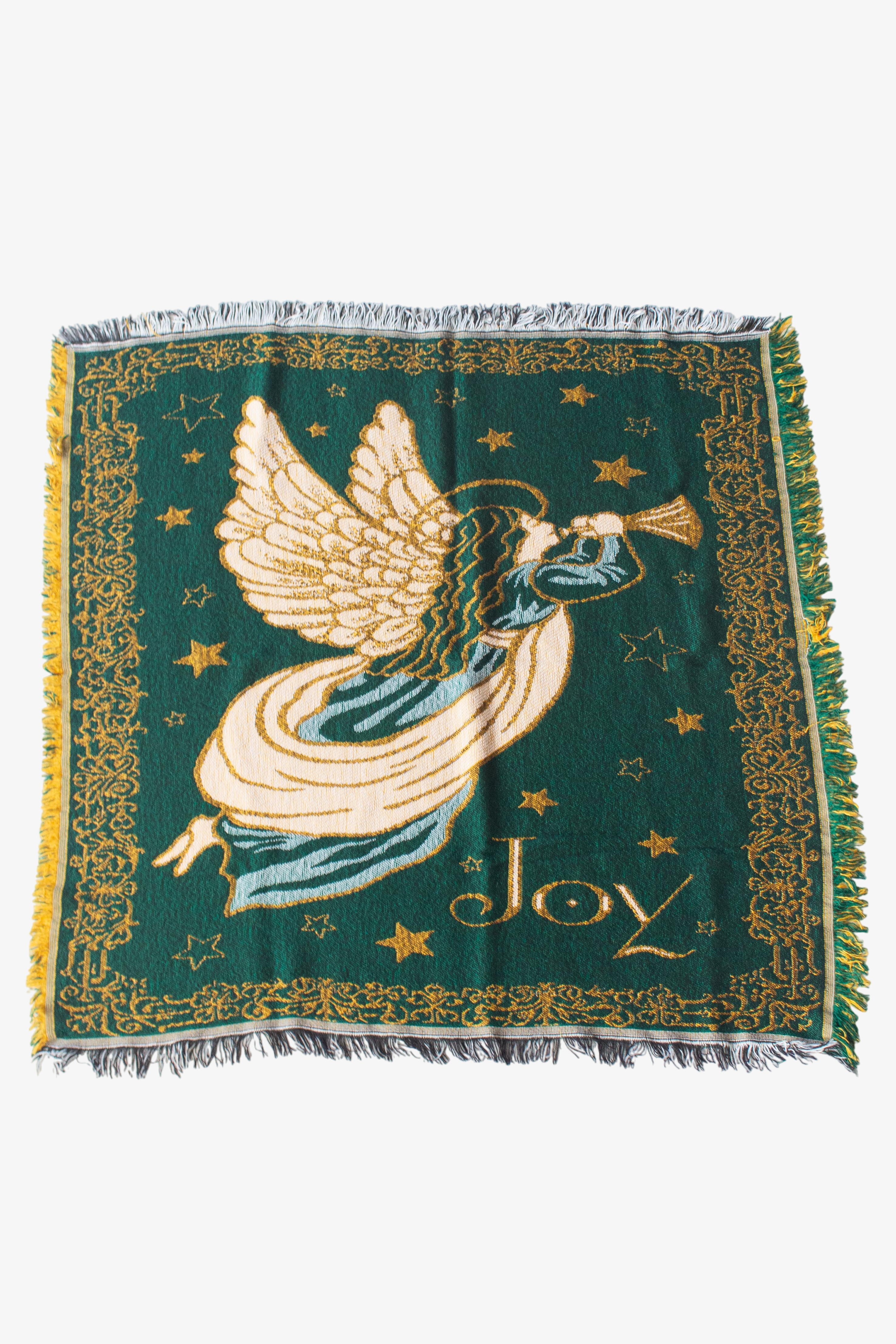 Vintage Green Angel Joy Blanket (1990s)