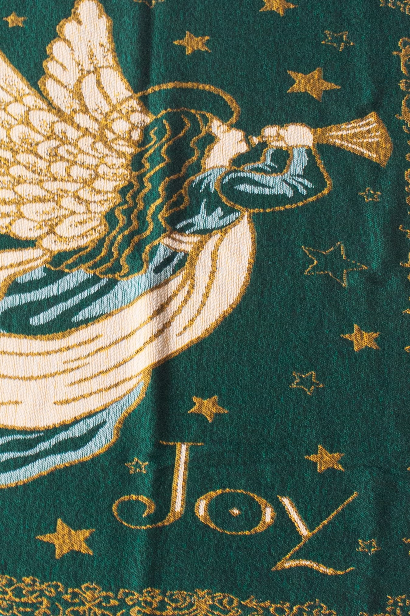 Vintage Green Angel Joy Blanket (1990s)