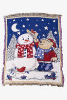 Vintage Bear & Snowman Blanket (2000s)