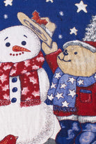 Vintage Bear & Snowman Blanket (2000s)