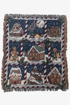 Vintage Gingerbread Houses Blanket (1990s)