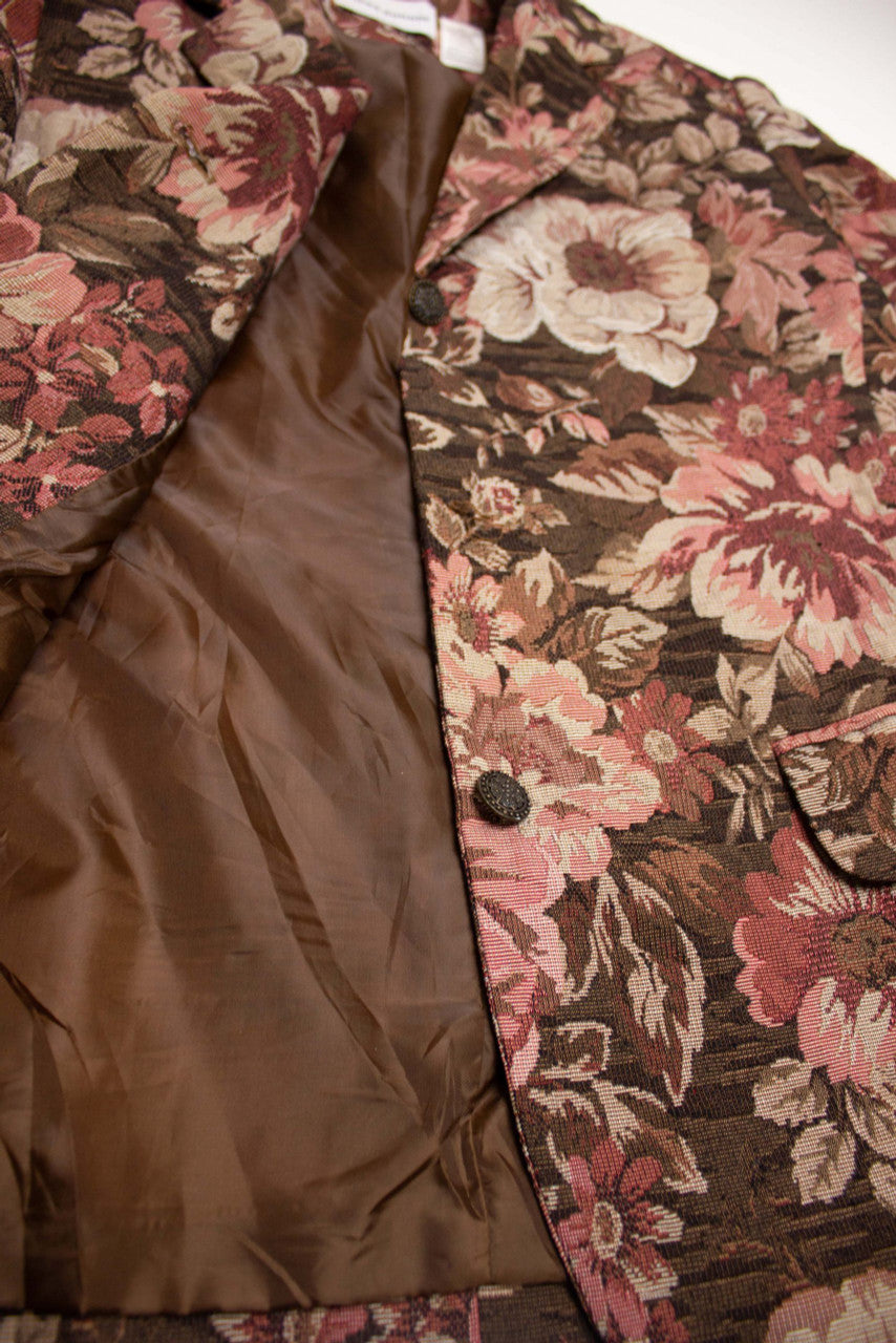 Vintage Floral Three Button Blazer (1990s)
