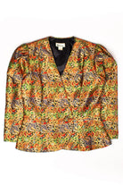 Vintage Metallic Rainbow Paisley Wrap Blazer (1980s)
