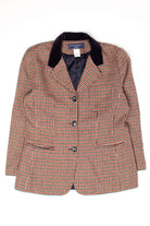 Vintage Red, White, & Blue Houndstooth Blazer (1980s)