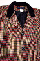 Vintage Red, White, & Blue Houndstooth Blazer (1980s)