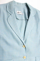 Vintage Blue Striped Blazer (1980s)