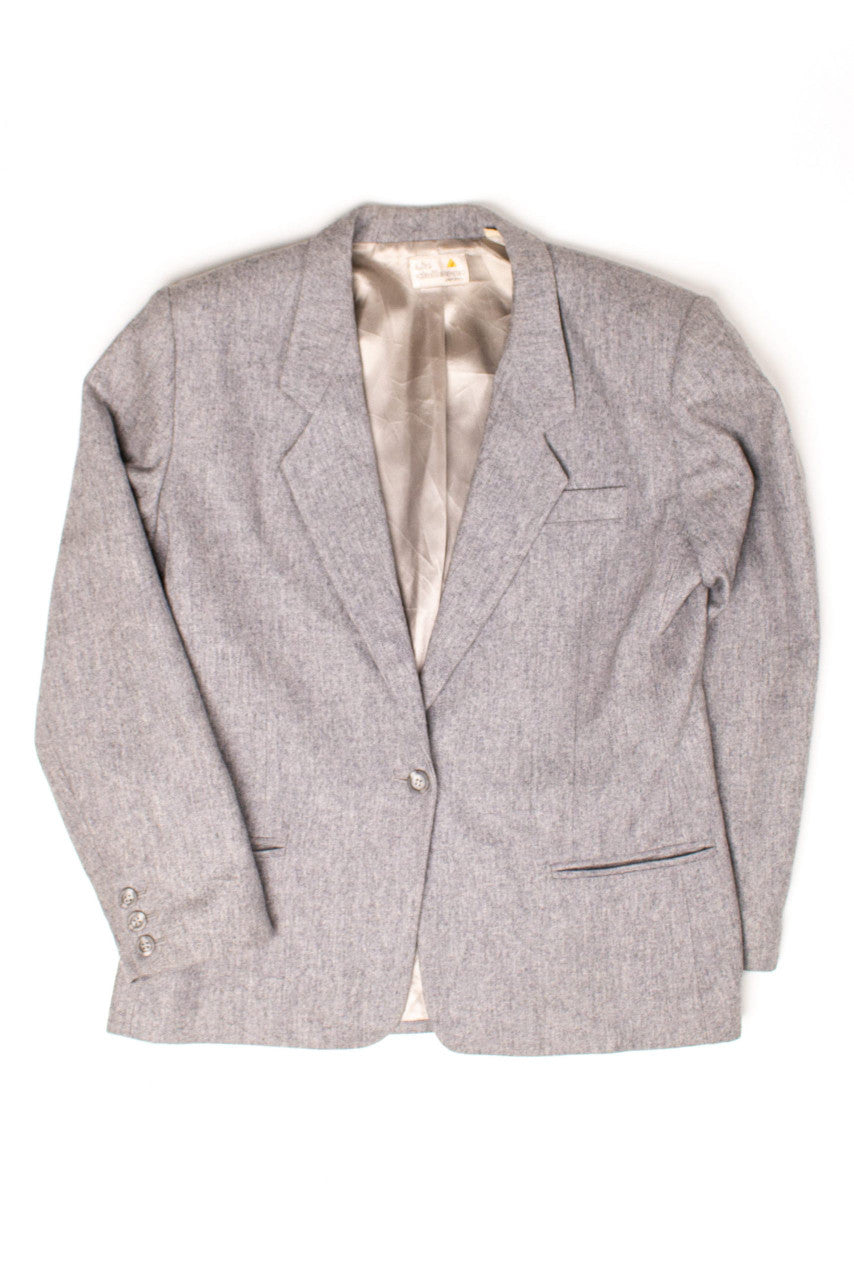 Vintage Gray Wool Liz Claiborne Blazer (1980s)
