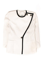 Vintage White Shoulder Wrap Blazer (1980s)