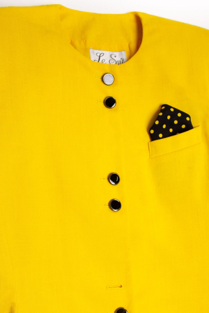 Vintage Yellow Le Suit Blazer (1980s)