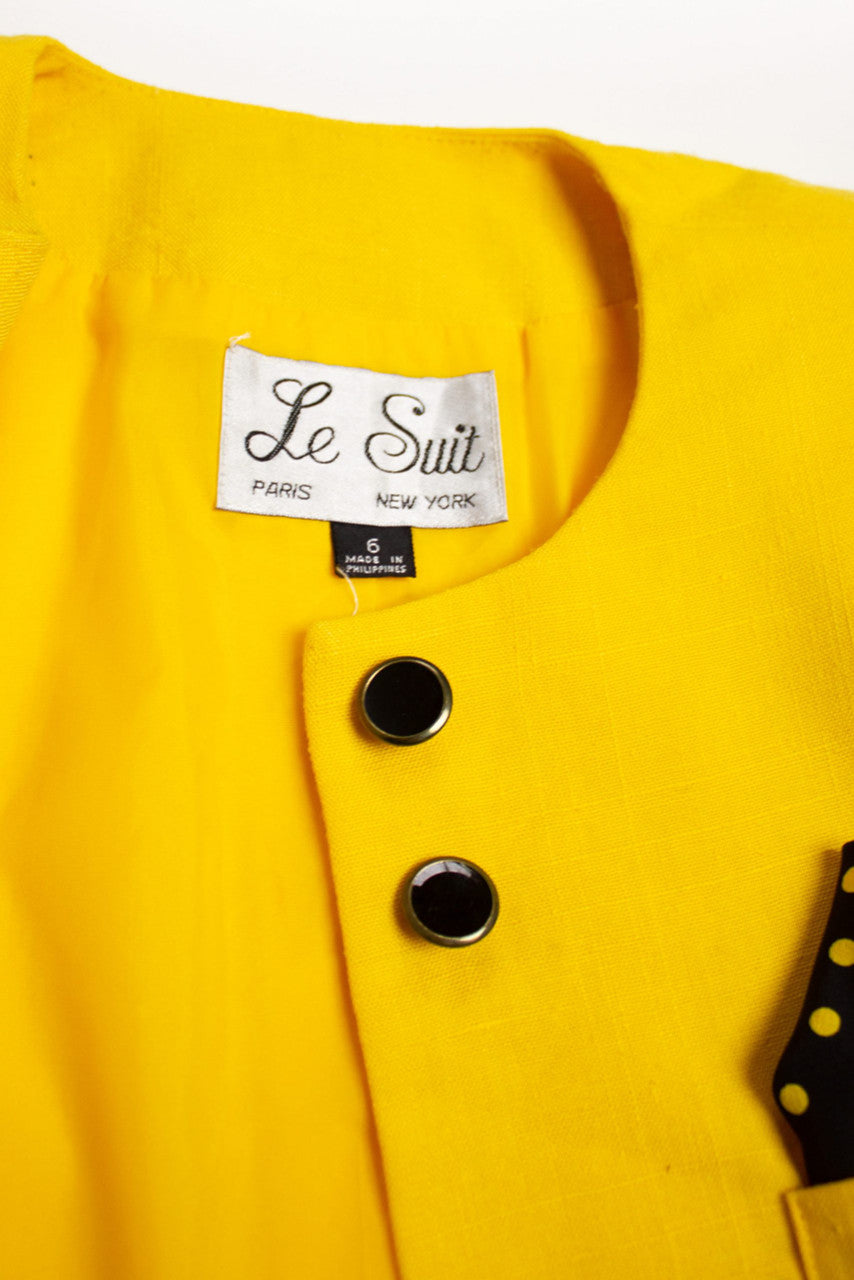 Vintage Yellow Le Suit Blazer (1980s)