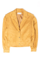 Vintage Tan Suede Snap Button Blazer (1990s)