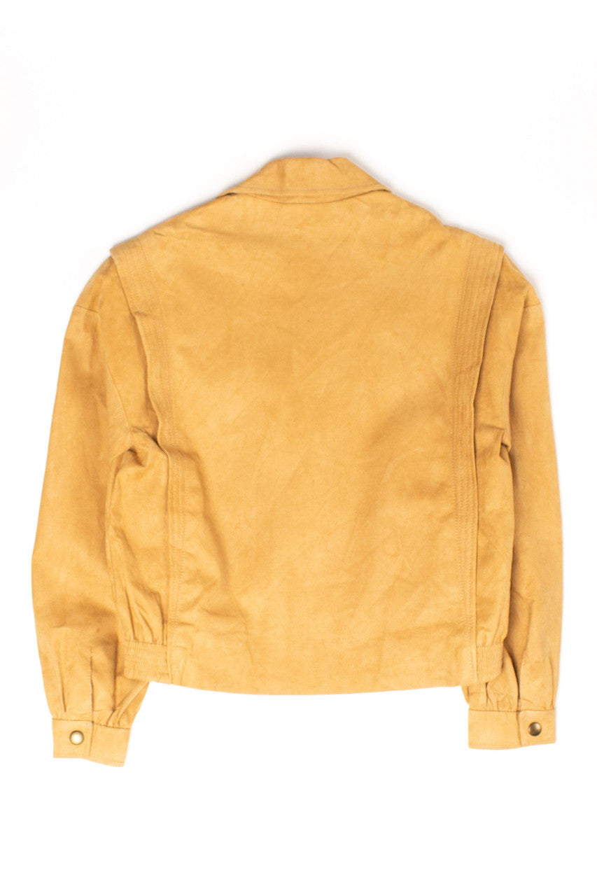 Vintage Tan Suede Snap Button Blazer (1990s)