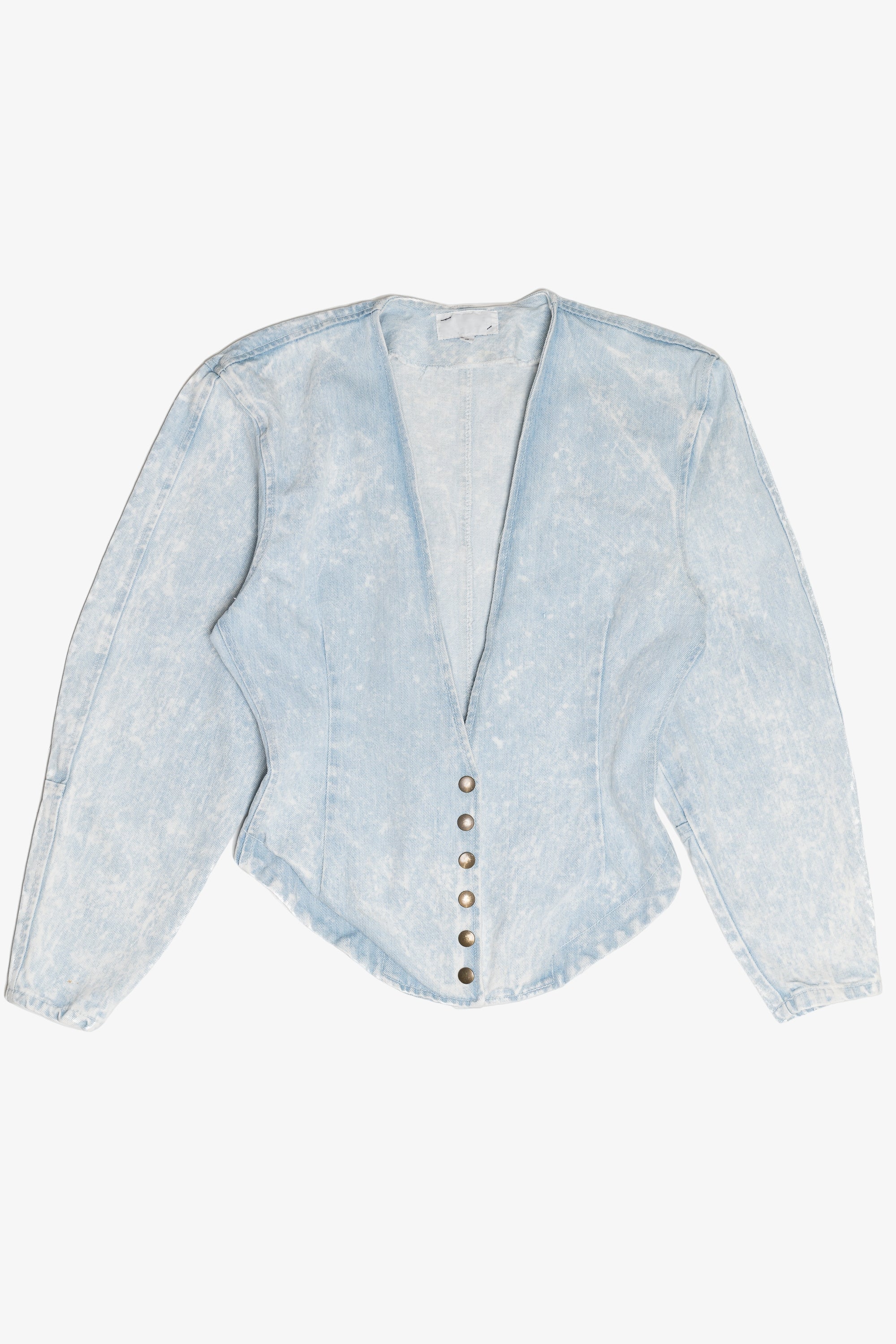 Vintage Paris Blues Acid Wash Denim Blazer (1980s)