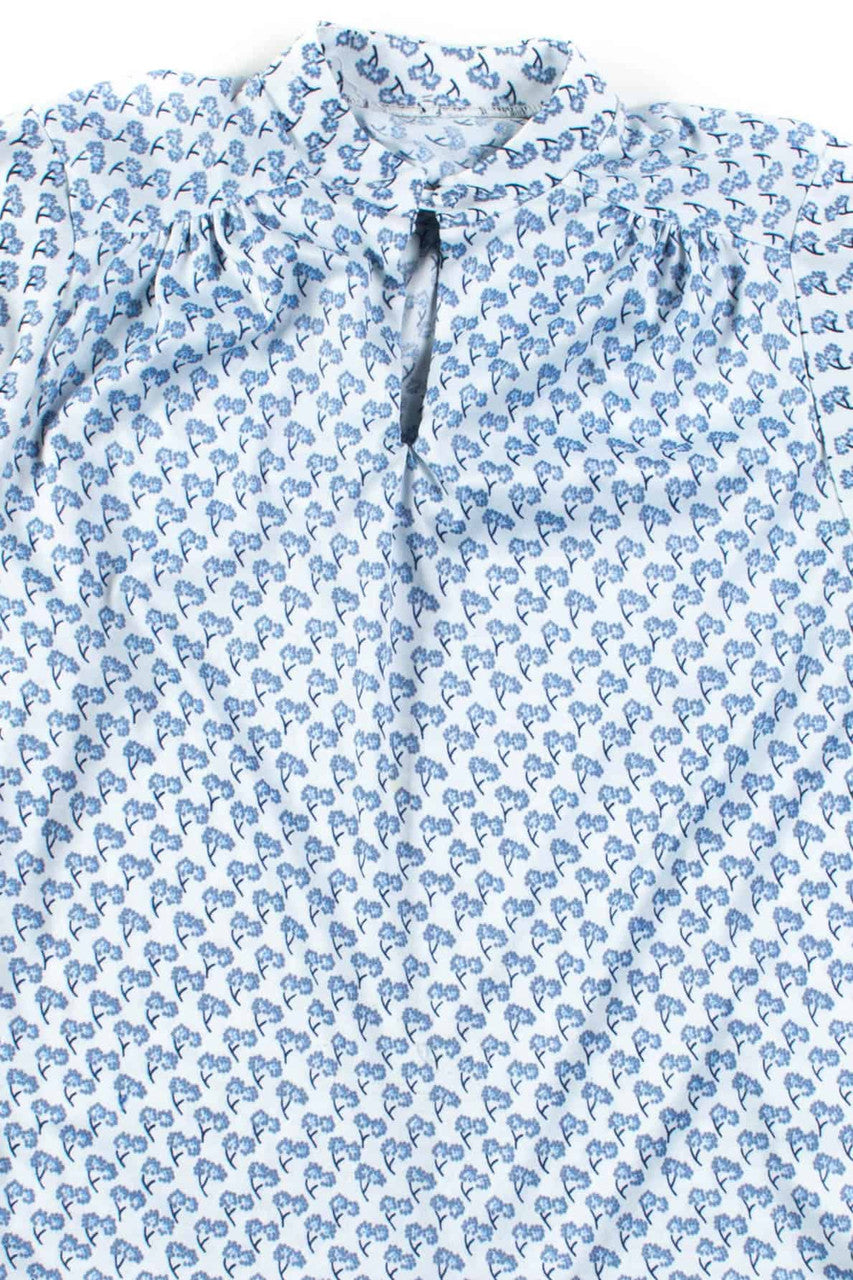Blue Floral Blouse