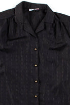Black & Gold Button Blouse