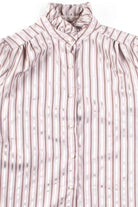 Mauve Striped Button Up Blouse