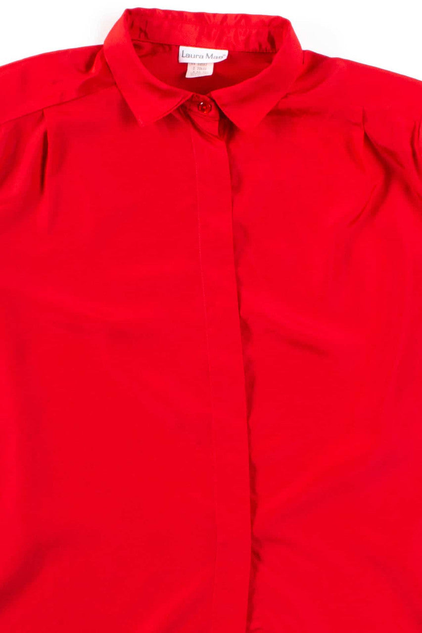 Red Button Up Blouse 1