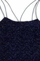 Black Glitter Spaghetti String Top