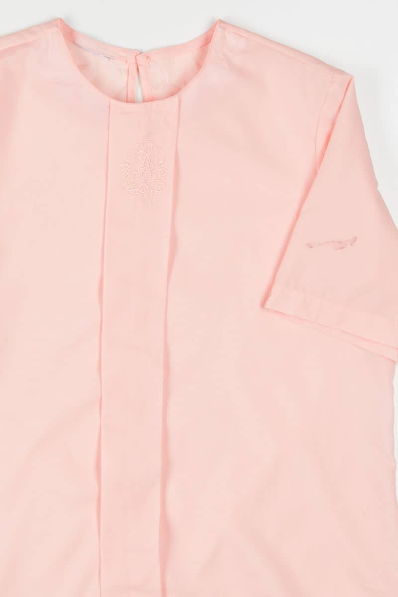 Pink Embroidered "A" Blouse