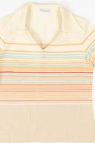 Retro Striped Collared Top