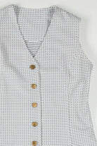 Mini Dots Sleeveless Button Up Top