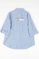 Embroidered Beach Chambray