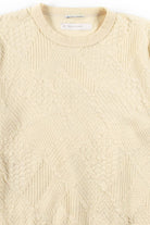 Beige Textured Tee Top