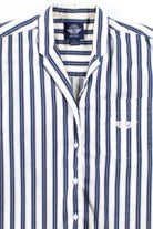 Navy Striped Dockers Button Up Top