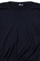 Black Wide Collar Tee Top
