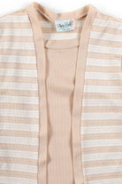 Pink Striped Layered Cardigan Top