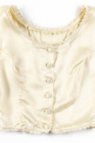 Cream Silky Button Up Vest