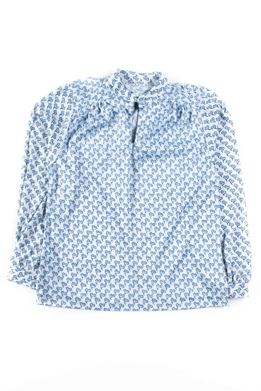 Blue Floral Blouse