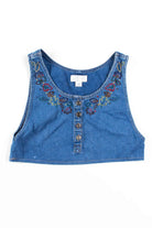 Floral Denim Crop Top