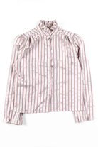Mauve Striped Button Up Blouse