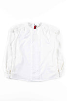 White Pleated Blouse