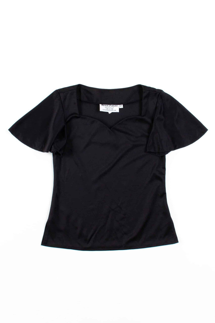 Black Bat Wing Top