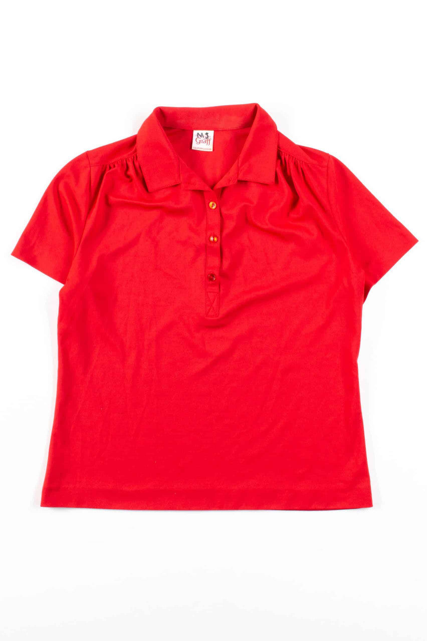 Vintage Red Polo Top