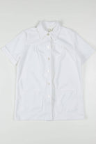 White Double Pocket Button Up Top