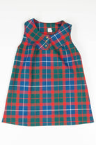 Red Plaid 3 Button Top