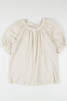 Cream Linen Peasant Top