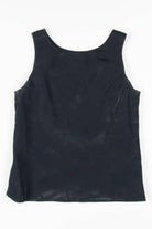 Black Shimmer Sleeveless Top