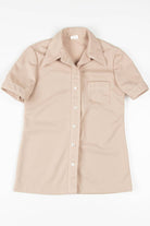 Tan Double Pocket Button Up Top